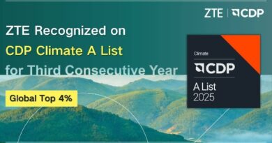 ZTE ได้รับการจัดอันดับใน CDP Climate A List ต่อเนื่องเป็นปีที่ 3ติดอันดับ Top 4% ของบริษัทชั้นนำทั่วโลก